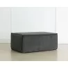 Sunpan Calista Ottoman In Navarro Pewter - Angled - Sunpan Calista Ottoman In Navarro Pewter - Angled