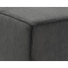 Sunpan Calista Ottoman In Navarro Pewter - Edge Close-up