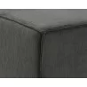 Sunpan Calista Ottoman In Navarro Pewter - Edge Close-up - Sunpan Calista Ottoman In Navarro Pewter - Edge Close-up