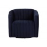 Sunpan Garrison Swivel Lounge Chair - Abbington Navy Front