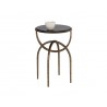 Sunpan Alicent End Table - Black Marble - with Decor