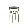 Sunpan Alicent End Table - Black Marble - Front Side Angle
