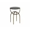 Sunpan Alicent End Table - Black Marble - Front Side Angle - Sunpan Alicent End Table - Black Marble - Front Side Angle