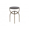 Sunpan Alicent End Table - Black Marble - Front Angle