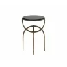 Sunpan Alicent End Table - Black Marble - Front Angle - Sunpan Alicent End Table - Black Marble - Front Angle