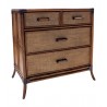 Hospitality Rattan Home Palm Cove 4-Drawer Split Chest with Glass 001
