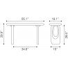 Zuo Modern Zuo Modern Arasan Console Table in Black - With Dimension