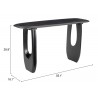 Zuo Modern Zuo Modern Arasan Console Table in Black - With Dimensions