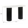Zuo Modern Izola Console Table in White and Black - With Dimension - Zuo Modern Izola Console Table in White and Black - With Dimension