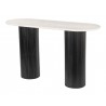 Zuo Modern Izola Console Table in White and Black - Side Angled