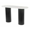Zuo Modern Izola Console Table in White and Black - Side Angled - Zuo Modern Izola Console Table in White and Black - Side Angled