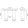 Zuo Modern Izola Console Table in White and Black - Dimension Sheet - Zuo Modern Izola Console Table in White and Black - Dimension Sheet
