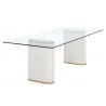 Sunpan Adora Dining Table - 86.5" - Front Side Angle