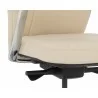 Sunpan Dennison Office Chair in Sand Leather - Seat Close-up - Sunpan Dennison Office Chair in Sand Leather - Seat Close-up