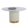 Sunpan Paloma Dining Table - Round - White Marble - 54" 2