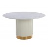 Sunpan Paloma Dining Table - Round - White Marble - 54" 1