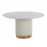 Sunpan Paloma Dining Table - Round - White Marble - 54" 1 - Sunpan Paloma Dining Table - Round - White Marble - 54" 1