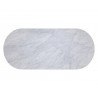 Sunpan Paloma Dining Table - Oval - White Marble - 84" Top