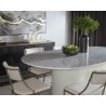Sunpan Paloma Dining Table - Oval - White Marble - 84" 2