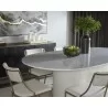 Sunpan Paloma Dining Table - Oval - White Marble - 84" 2 - Sunpan Paloma Dining Table - Oval - White Marble - 84" 2