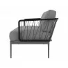 Sunpan Catania Sofa In Grey And Palazzo Taupe - Side - Sunpan Catania Sofa In Grey And Palazzo Taupe - Side