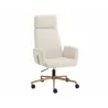 Sunpan Kalev Office Chair - Chacha Cream - Front Side Angle - Sunpan Kalev Office Chair - Chacha Cream - Front Side Angle