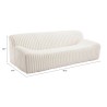 Zuo Modern Osterbro Sofa in Cream - With Dimensions