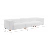 Zuo Modern Tayte Sofa in White - With Dimensions