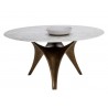 Sunpan Bijon Dining Table - 59" - Front Angle with Decor
