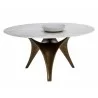 Sunpan Bijon Dining Table - 59" - Front Angle with Decor - Sunpan Bijon Dining Table - 59" - Front Angle with Decor