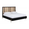 Sunpan Avida Bed King Gold Black / Natural - Front Angle