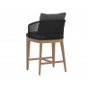 Sunpan Capri Counter Stool In Natural And Gracebay Grey - Back Angle
