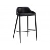 Sunpan Astra Bar Stool - Black - Front Side Angle