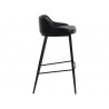 Sunpan Astra Bar Stool - Black - Side Angle