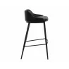 Sunpan Astra Bar Stool - Black - Side Angle - Sunpan Astra Bar Stool - Black - Side Angle