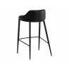 Sunpan Astra Bar Stool - Black - Back Side Angle - Sunpan Astra Bar Stool - Black - Back Side Angle