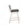 Sunpan Brinley Counter Stool Gold - Nightfall Black / Chacha Grey - Side Angle