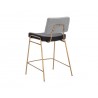 Sunpan Brinley Counter Stool Gold - Nightfall Black / Chacha Grey - Back Side Angle