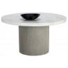 Sunpan Nicolette Dining Table Light Grey - Marble Look - 55" -1