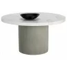 Sunpan Nicolette Dining Table Light Grey - Marble Look - 55" -1 - Sunpan Nicolette Dining Table Light Grey - Marble Look - 55" -1