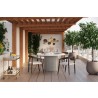 Sunpan Nicolette Dining Table Light Grey - Marble Look - 55" - Lifestyle