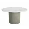 Sunpan Nicolette Dining Table Light Grey - Marble Look - White BG - Sunpan Nicolette Dining Table Light Grey - Marble Look - White BG