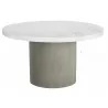 Sunpan Nicolette Dining Table Light Grey - Marble Look - 55" -2 - Sunpan Nicolette Dining Table Light Grey - Marble Look - 55" -2