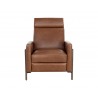 Sunpan Brandon Recliner in Shalimar Tobacco Leather - Front View