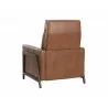 Sunpan Brandon Recliner in Shalimar Tobacco Leather - Back Angled - Sunpan Brandon Recliner in Shalimar Tobacco Leather - Back Angled