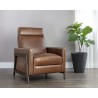 Sunpan Brandon Recliner in Shalimar Tobacco Leather - Lifestyle 2