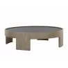 Sunpan Brunetto Coffee Table Large Ash Grey - Front Side Angle - Sunpan Brunetto Coffee Table Large Ash Grey - Front Side Angle