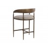 Sunpan Zanatta Counter Stool in Zenith Taupe Grey - Back Angled