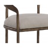 Sunpan Zanatta Counter Stool in Zenith Taupe Grey - Seat Closeup