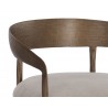 Sunpan Zanatta Counter Stool in Zenith Taupe Grey - Seat Back Close-up